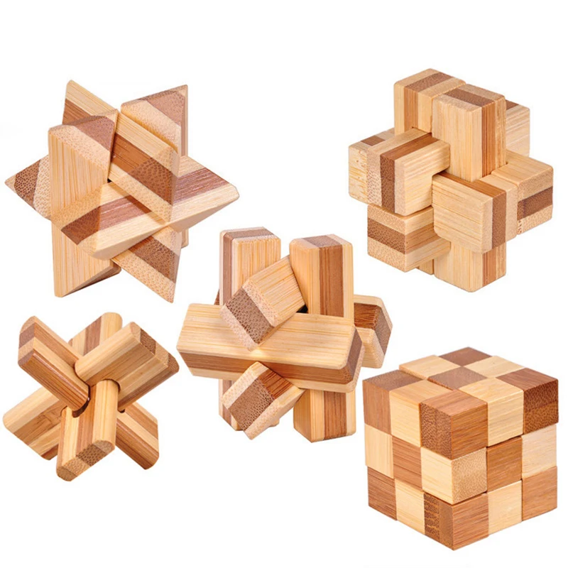 11 Loại 4.5 Cm Trí Não IQ Teaser Khổng Minh Khóa 3D Gỗ Lồng Vào Nhau Burr Ghép Hình Trò Chơi Đồ Chơi Dành Cho Người Lớn Trẻ Em bán Buôn