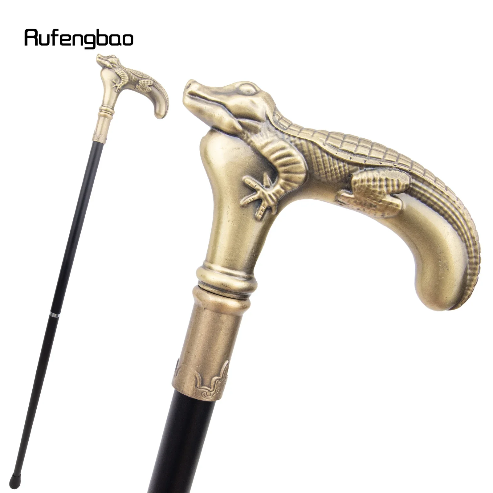 Bastón para caminar de lagarto de cobre, bastón decorativo a la moda para caballero, elegante bastón para Cosplay, bastón con perilla de 89cm