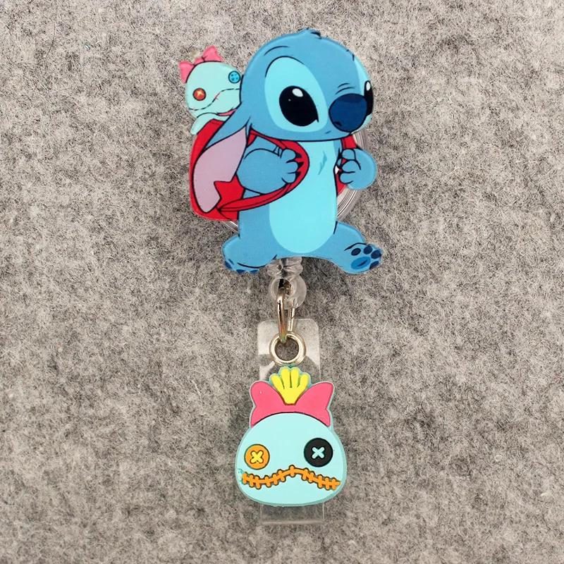Porta badge stile punto mouse per ragazza a due volti Porta badge per infermiere Porta documenti Enfermera Porta carte di nome retrattile Accessorio