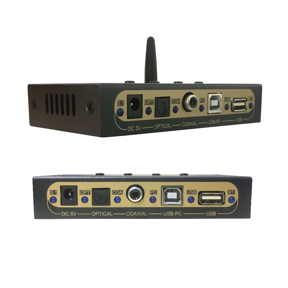 Decodificador convertidor de Audio DTS 5,1 SPDIF óptico Coaxial PC USB diente azul a 5,1 SW CE SR SL FR FL salida de Audio de 2 canales para amplificador