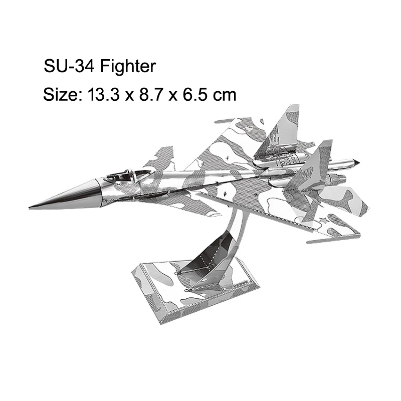 Máy Bay Chiến Đấu 3D Kim Loại Xếp Hình KA-50 Trực Thăng UFO Không Quân J-10B Bộ Dụng Cụ Mô Hình Lắp Ráp Ghép Tặng Đồ Chơi Cho Trẻ Em