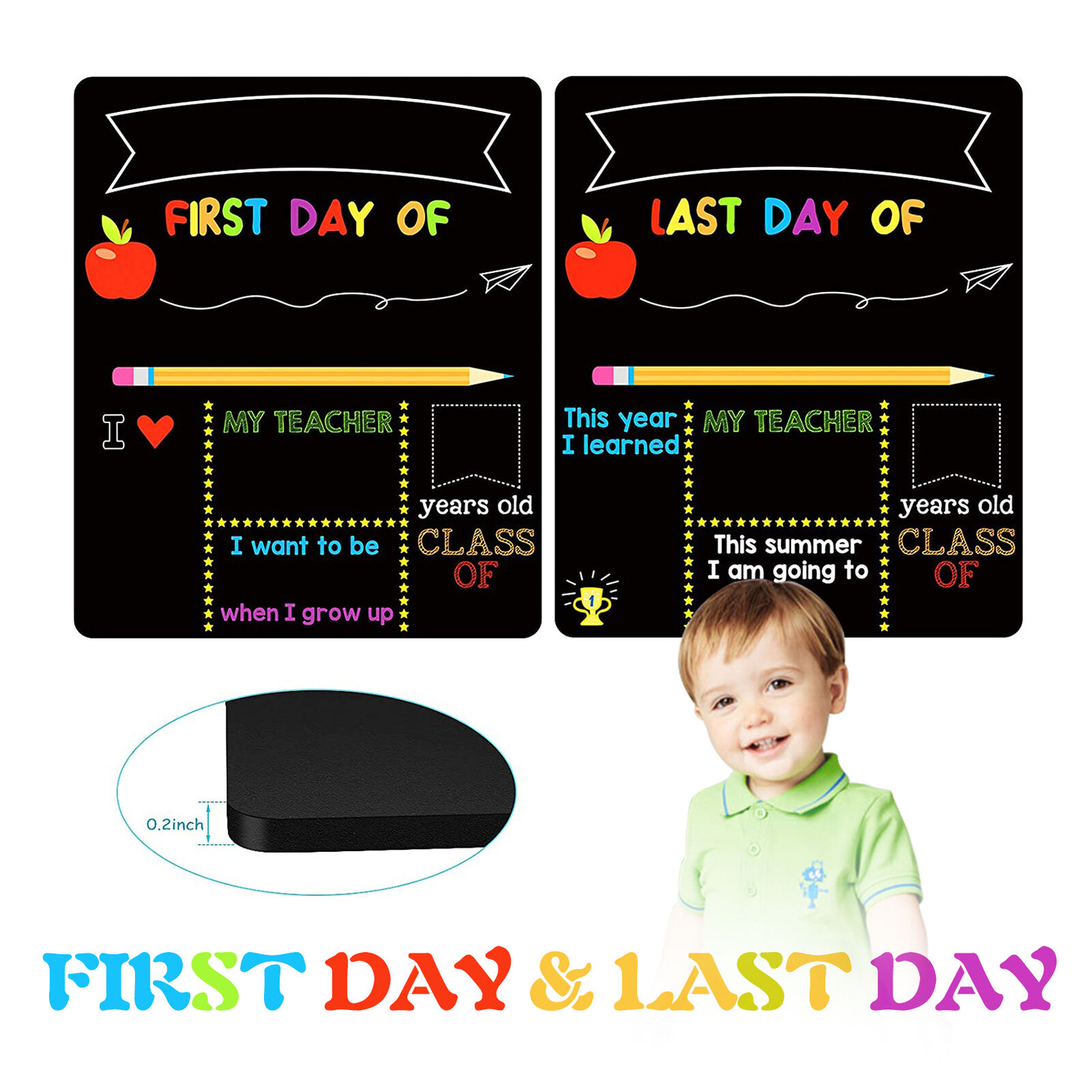 Школьная доска Двусторонняя доска для сообщений для первого и последнего дня школьника студент начинает писать доску