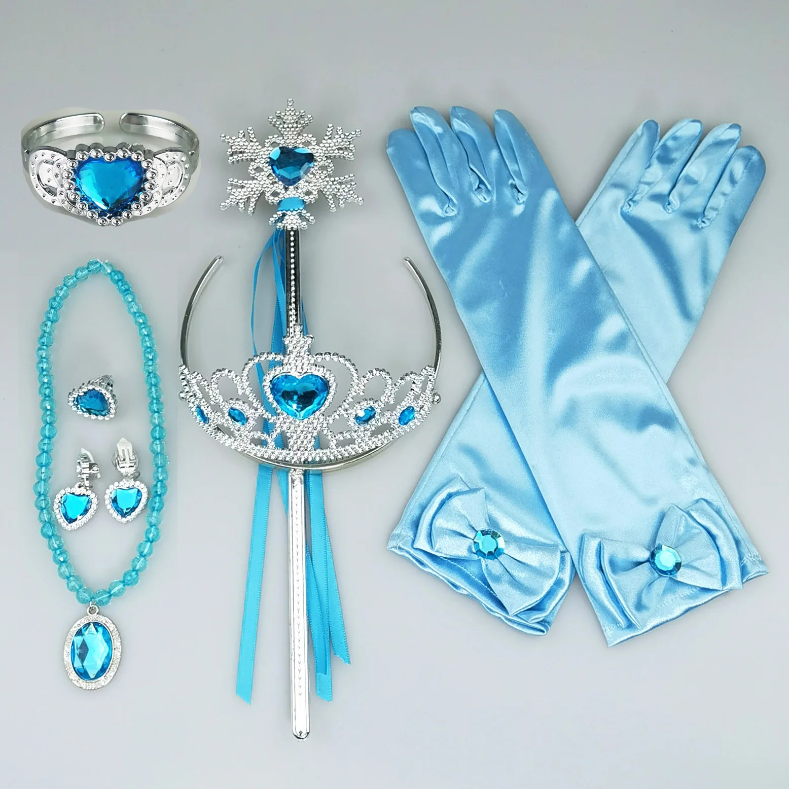 Dziewczyny Cosplay Elsa Anna księżniczka korona magiczna różdżka kostium z pałąkiem na głowę Party Rhinestone opaski do włosów dla dzieci opaska do włosów prezenty zabawki