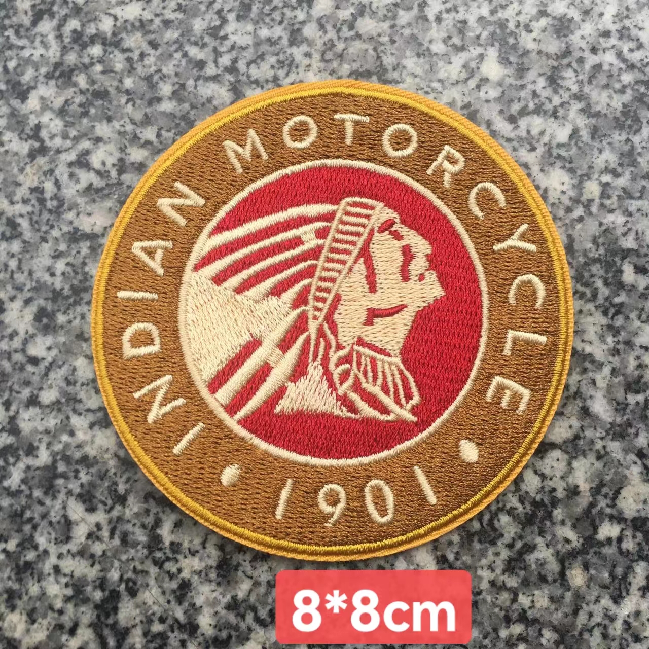 Bordado Ferro Em Patches para Vestuário, Jaqueta de Costura Suprimentos, Adesivos, Vestuário Acessórios, Chapéu Emblema, Indian Motocicleta, 3Pcs por lote