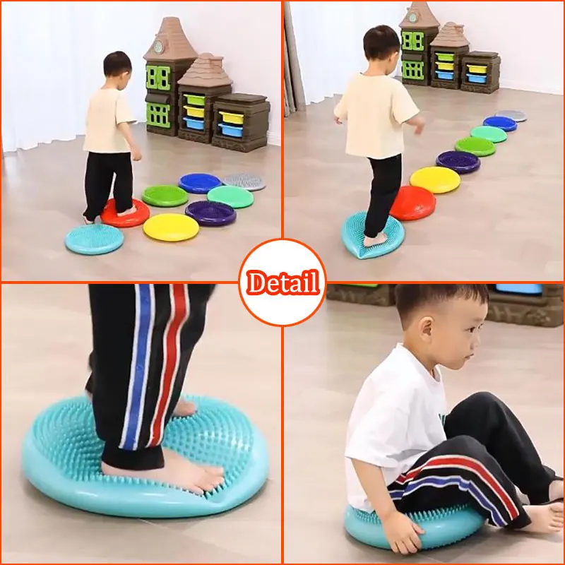 Montessori ของเล่นเด็ก PVC BALANCE Stone Inflatable Cushion Sensory Integration การฝึกอบรมสัมผัส Sensing PARTY เกมสังคม
