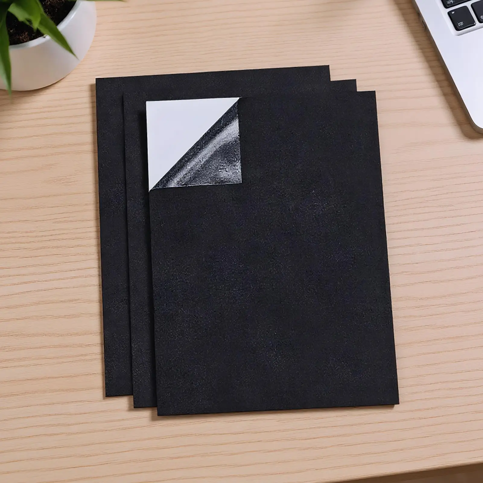 Selbstklebende Schaumstoff-Polsterfolien, 4 Stück, Matte aus geschlossenem Zellenmaterial, Bodenschoner, selbstklebende, klebrige Schaumstoffpolster für Möbel