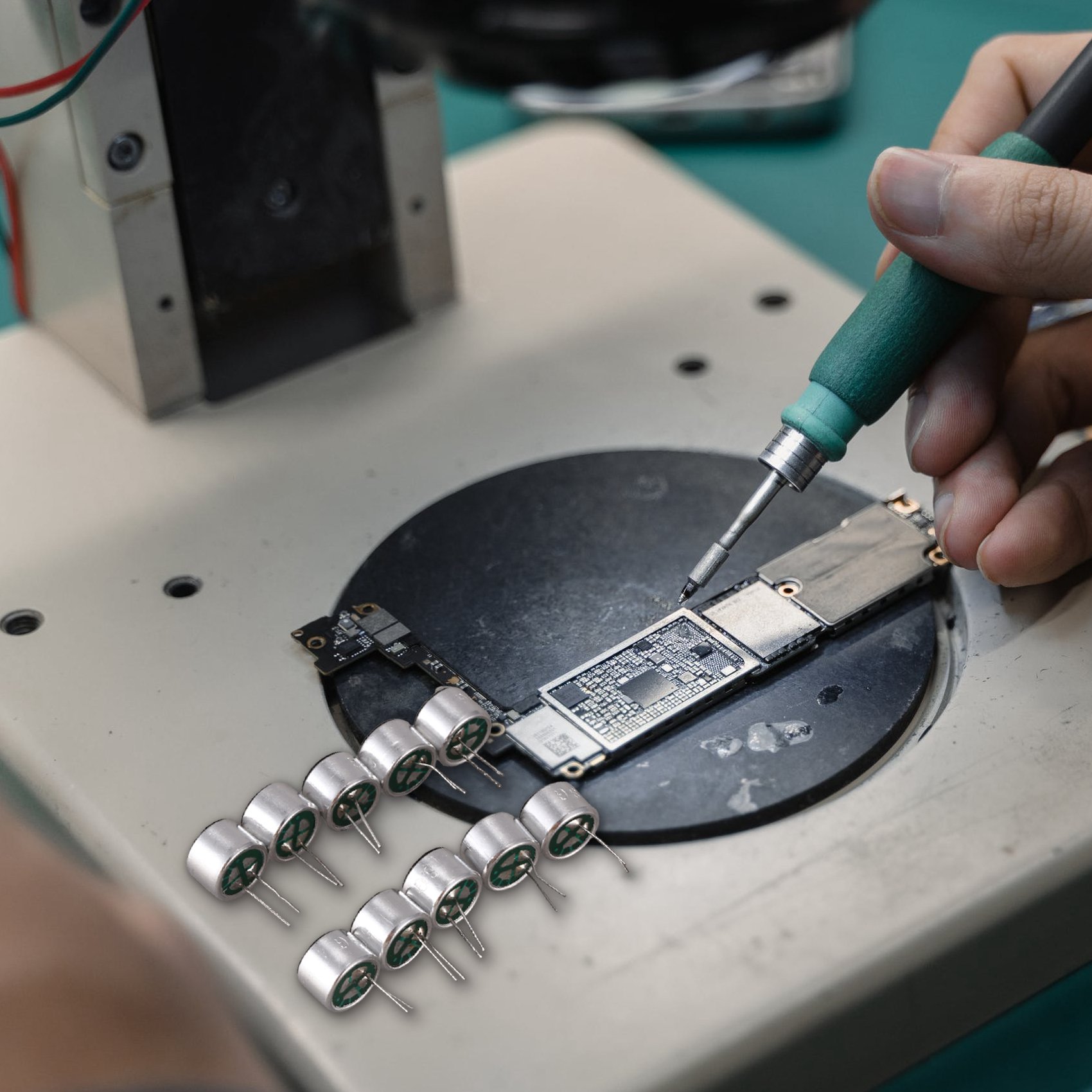 Newest 10 PCS 9.7mm x 7mm 2 Pin MIC Capsule Electret Condenser Miniphone