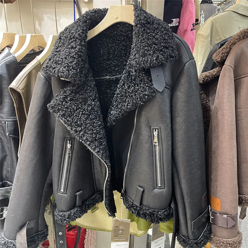 Herbst Winter Neue Motorrad Jacke Kurze Kleidung Frauen Mode Langarm Faux Leder Mantel Weibliche Zipper Lose Oberbekleidung W644