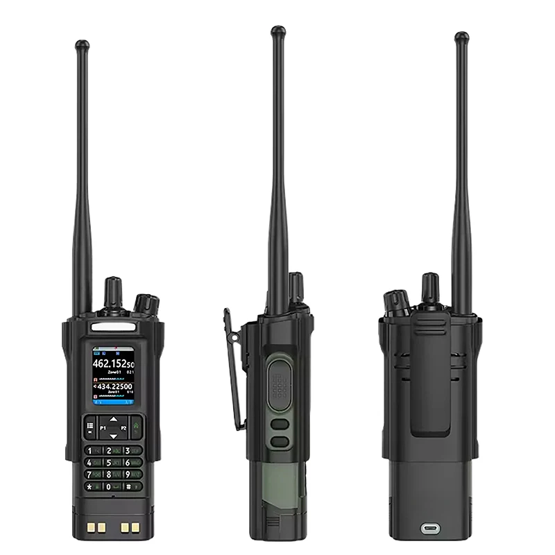 DM-32 Original Two Way Ham Radio UV-32 Walkie Talkie with Belt Holster Holder Case