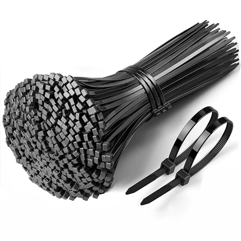 1000/100 Uds bridas de Cable de nailon de plástico correas de bridas de Cable autoblocantes Cables ajustables bucle de sujeción bridas de alambre para el hogar y la Oficina