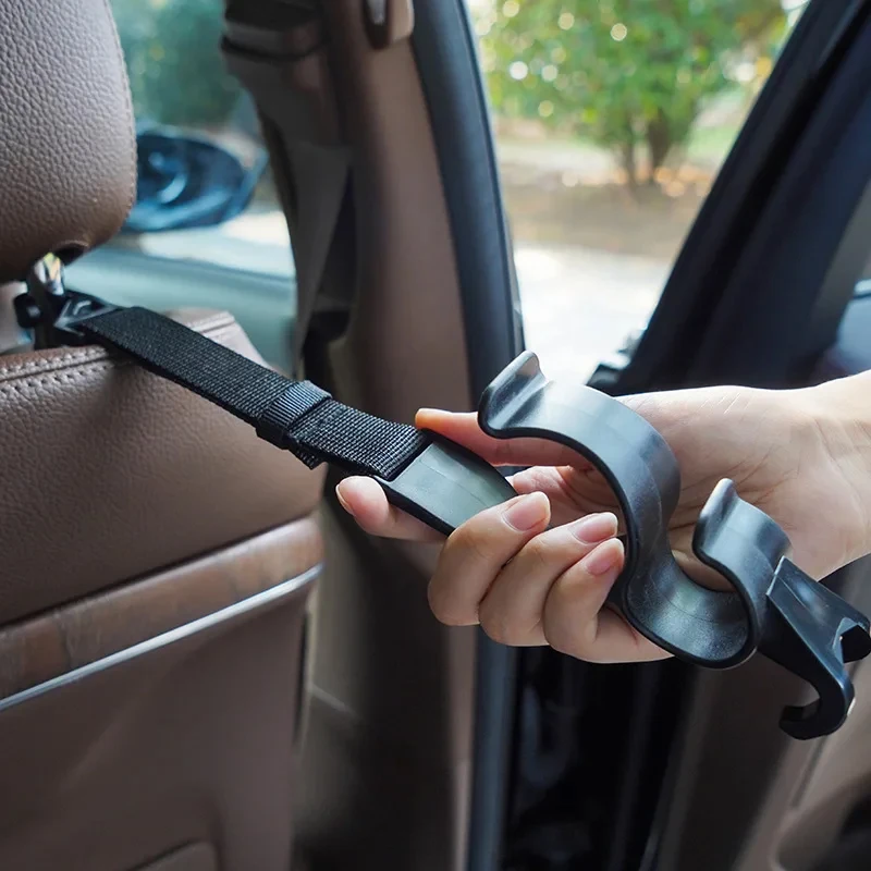 2 Stuks Auto Achterbank Haak Multifunctionele Achterbank Hoofdsteun Opknoping Haak Paraplu Houder Rugleuning Opberghaak Auto Interieur Tool