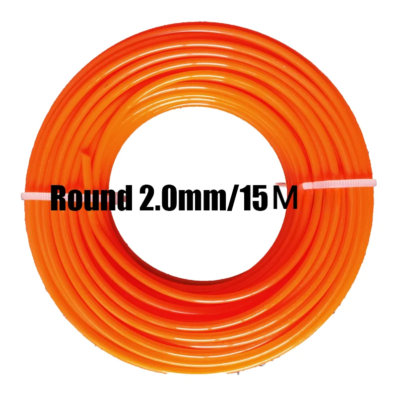 1.6mm～3mm*15M Round Nylon Trimmer Line Brush Grass Cutting Weed Rope Strimmer Tool Accessories Lawn Mower Wire