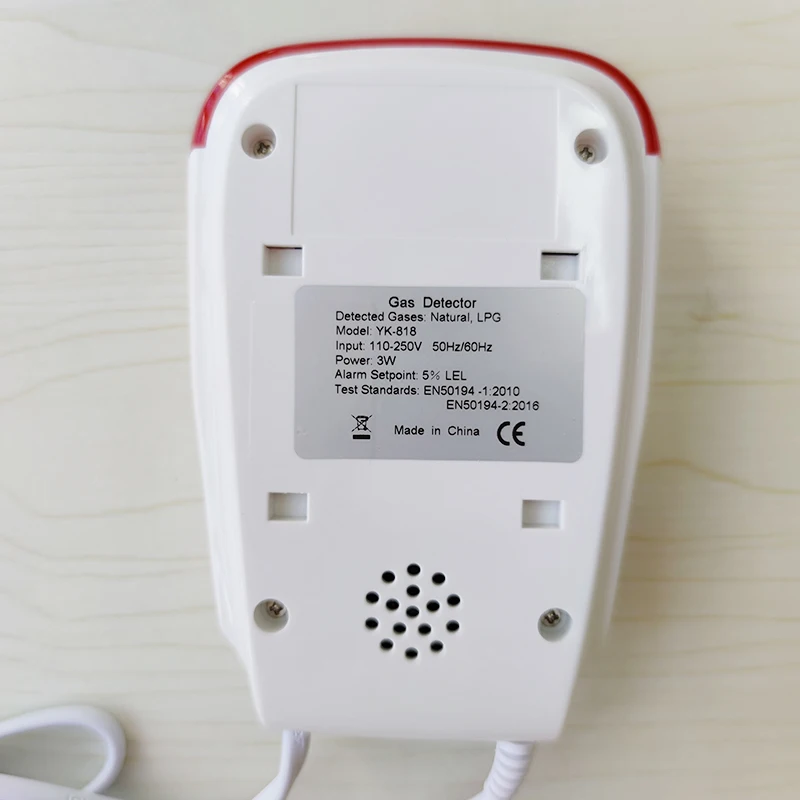 Natural Gas Leak Detector Gas Leakage Alarm LPG Gas Sensor Voice Prompt with Cylinder Solenoid Valve Cut Off Gas for Security
