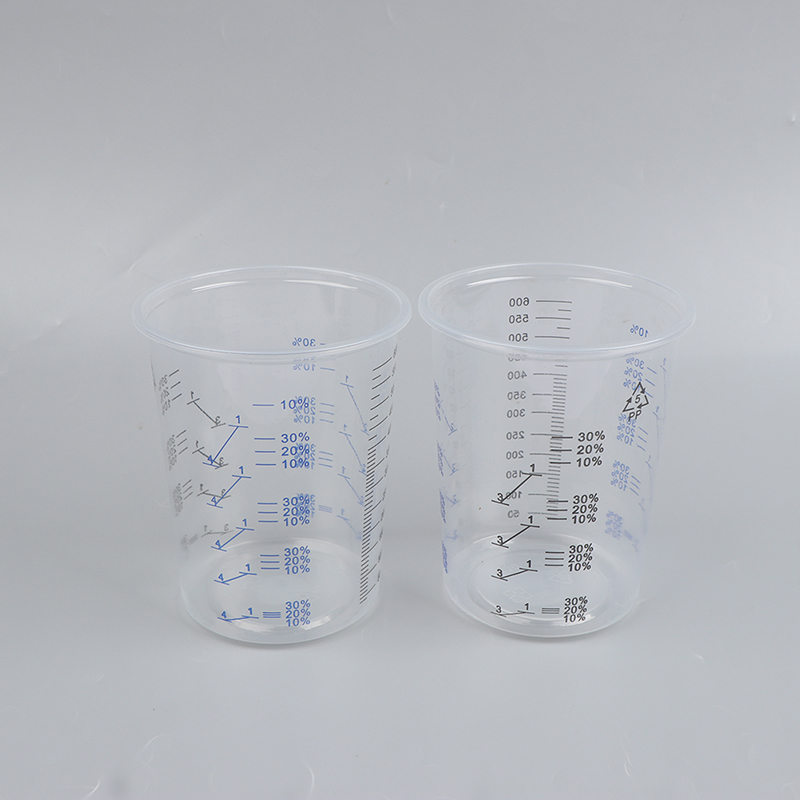 10/50 pz 600ml tazza di miscelazione vernice usa e getta vernice trasparente miscelazione tazza calibrata tazze di miscelazione vernice plastica 600ml vasi di miscelazione