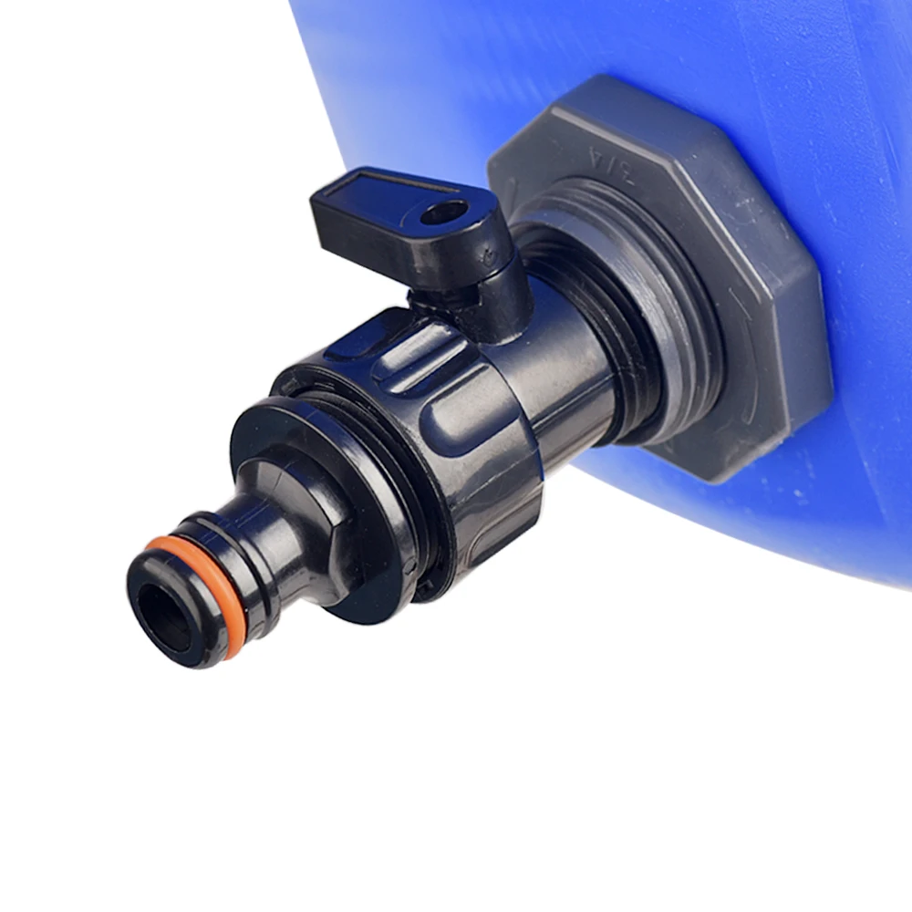 Rain Barrel Overflow Kit, 3/4 Inch Rain Barrel Valve, Barbed Fittings Connectors Tee Elbow Water Pipe Fittings