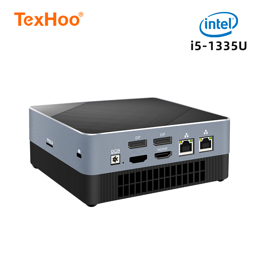 TexHoo Mini PC Computer Gaming AMD Ryzen7 5800H R5 5500U Intel Core 1335U DDR5 Windows 11 Pro NUC Office DDR5 NVMe WiFi
