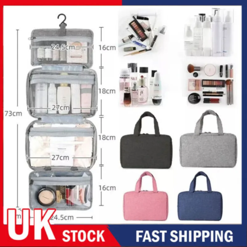 Travel Waterproof Folding Dry and Wet Separation Toiletry Bag Cosmetic Storage Bag Large Capacity Cosmetic Bag