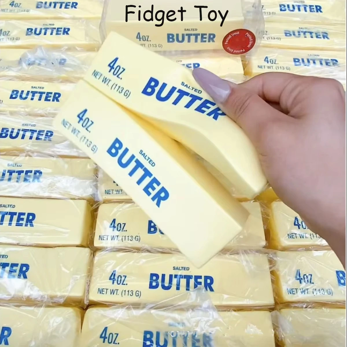 Weicher, langsamer Rückprall-Butterstab, Quetschspielzeug, realistische Butterstäbchen, Dekompressions-Zappelspielzeug