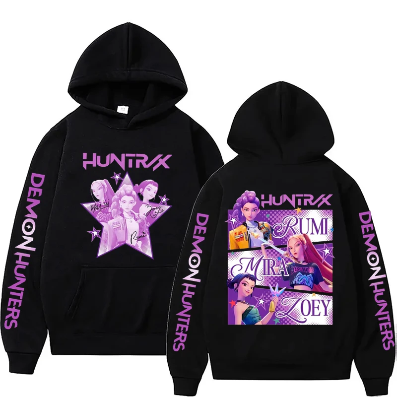 Kpop Demon Hunters Fanmerch Mira Rumi Zoey Huntrix толстовка пуловер в стиле Харадзюку топы для мужчин и женщин толстовка подарок для фанатов