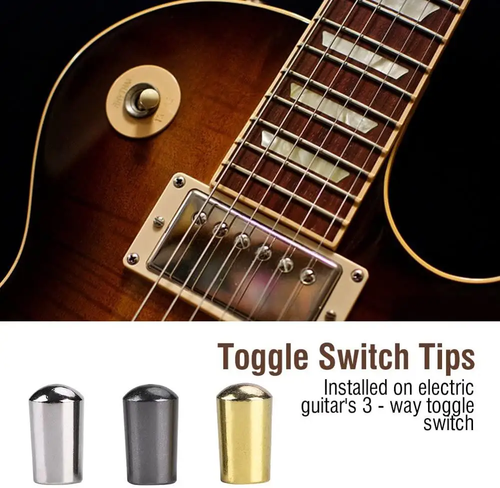 Guitar Pickup Chuyển Đổi Tip, guitar Chuyển Đổi Chuyển Selector Với Brass Đầu Kim Loại 3 Cách Chuyển Đổi Chuyển Đổi Núm Tip Cap Cho LP EPI Guitar