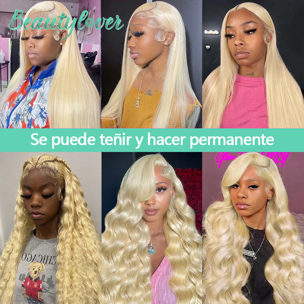 Real HD encaje Rubio 613 13x4 cabello humano encaje Frontal 13x6 HD encaje Frontal 4x4 5x5 HD Cierre de encaje cabello de bebé cabello Remy brasileño