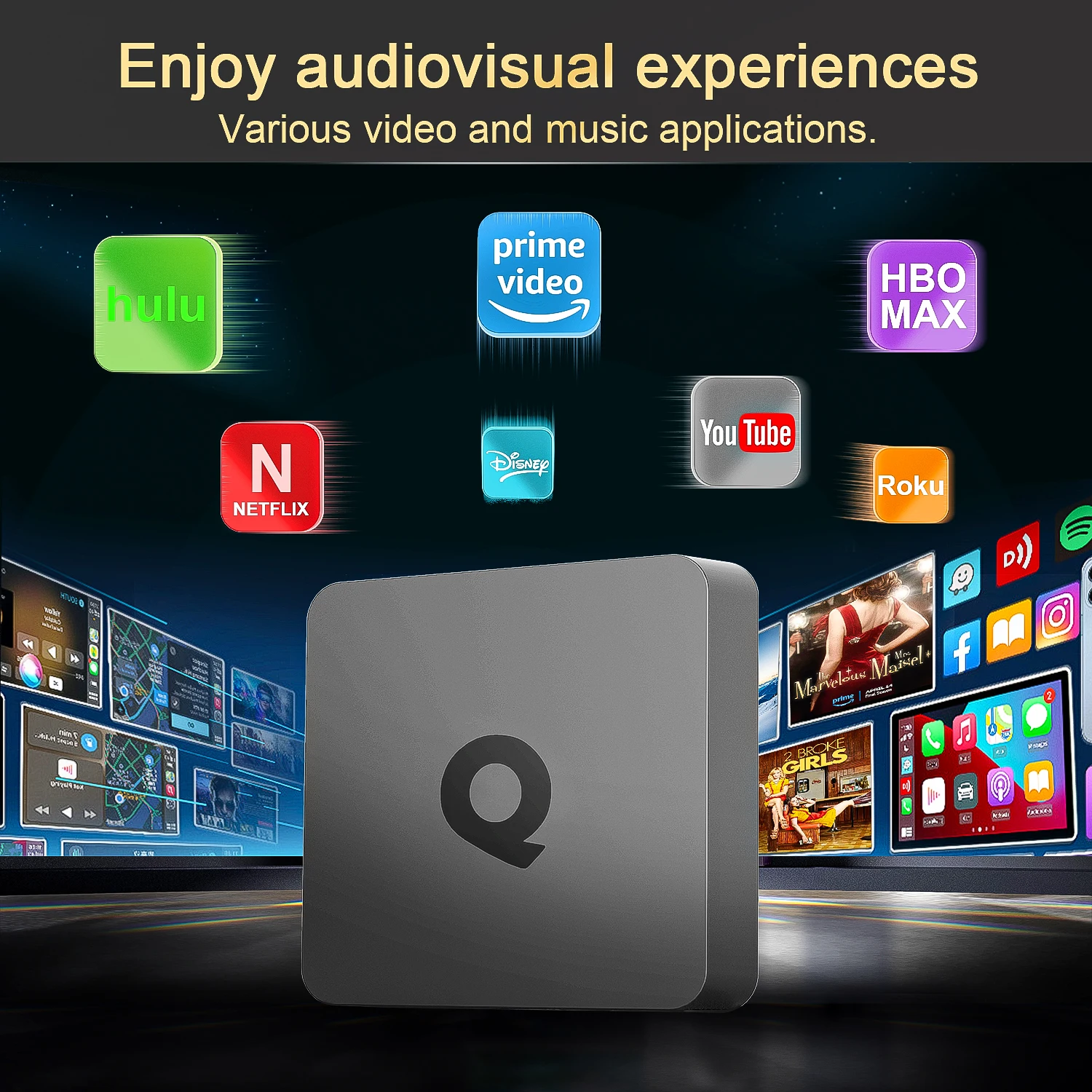 Q1 Voice Remote Set-top Box Quadcore 4K HD 2.4G 5.0G Dual WIFI 3D Graphics Acceleration Allwinner H313 Streaming Smart TV Box