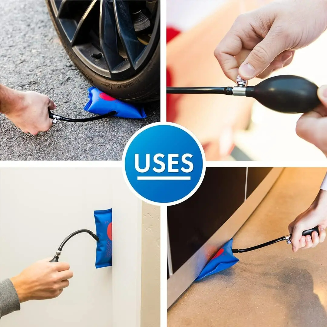 Air Pump Wedges for Car Door Window - Inflatable Alignment & Installation Tool (Repair, Adjustable Gap)