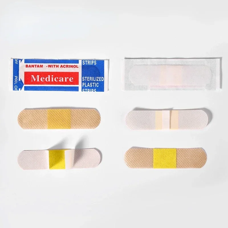 100 Uds vendajes para bebés primeros auxilios de emergencia yeso tela no tejida impermeable pasta para heridas estéril tirita médica
