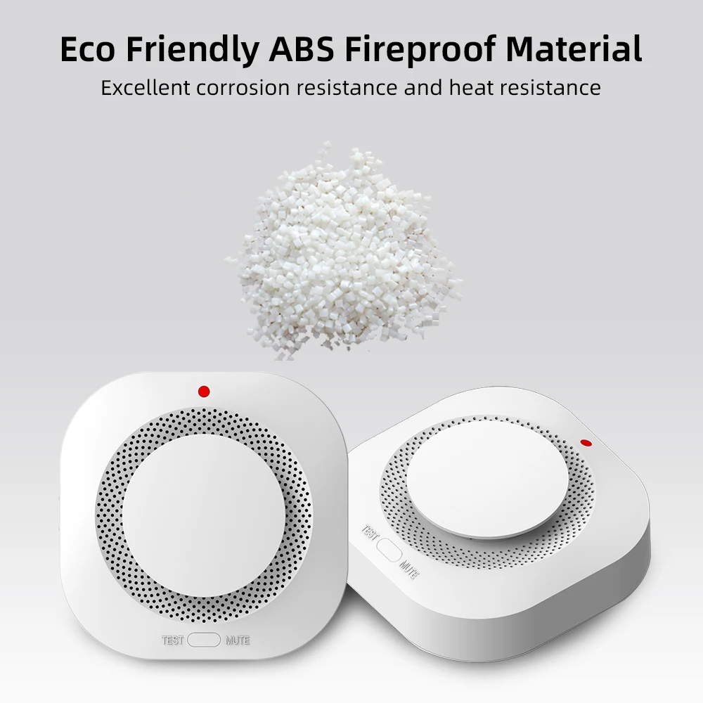 Detector de fumaça sem fio PGST 433MHz Sensor de alarme de incêndio Sistema de alarme de segurança doméstica se conecta ao host de alarme