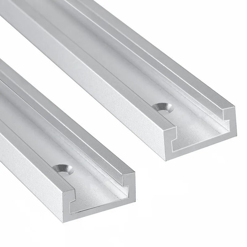 Accesorio de plantilla de pista de inglete con ranura en T de aluminio, riel de canal para carpintería de 30/40/50cm, guía de límite deslizante con ranura de accesorio deslizante en T
