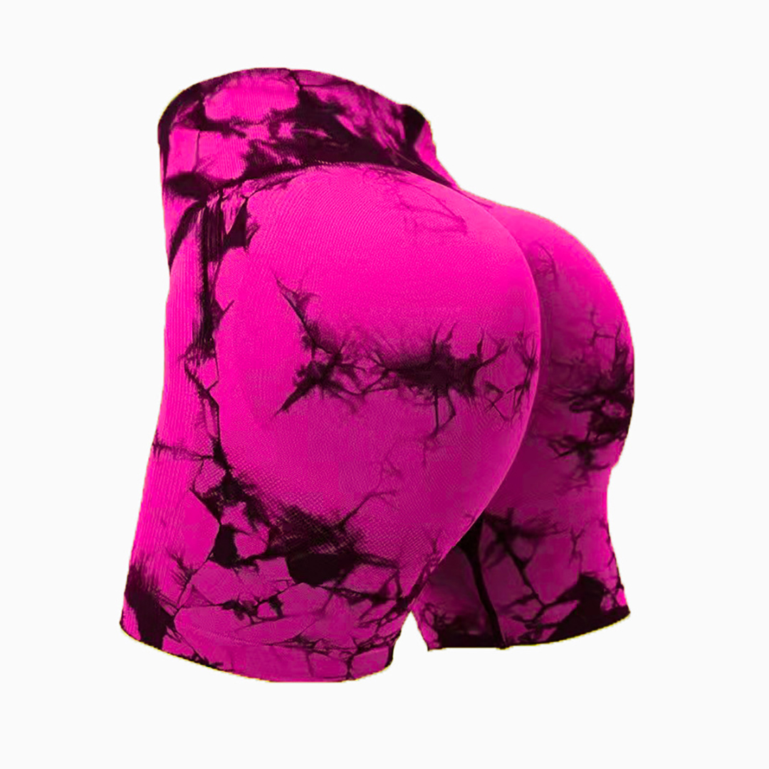 Pantaloncini fitness senza cuciture da donna, esercizi di yoga, vita alta, glutei attillati, sollevamento dell'anca, esercizi all'aperto, pantaloncini da corsa