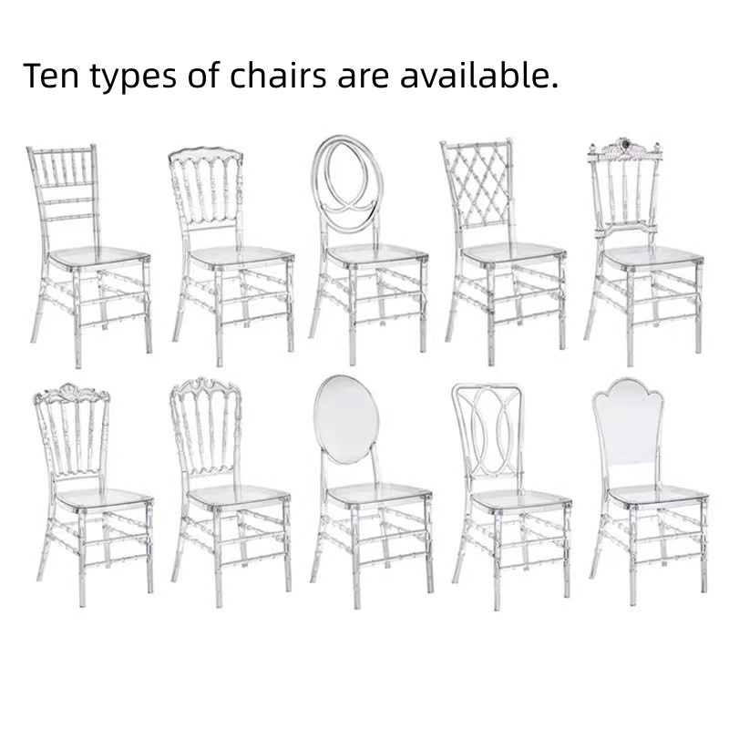100 Pcs Heißer Transparent Kristall Chiavari Abnehmbare Acryl Harz Funiture Hochzeit Stuhl Für Hochzeit Moment Oder Hotel Party