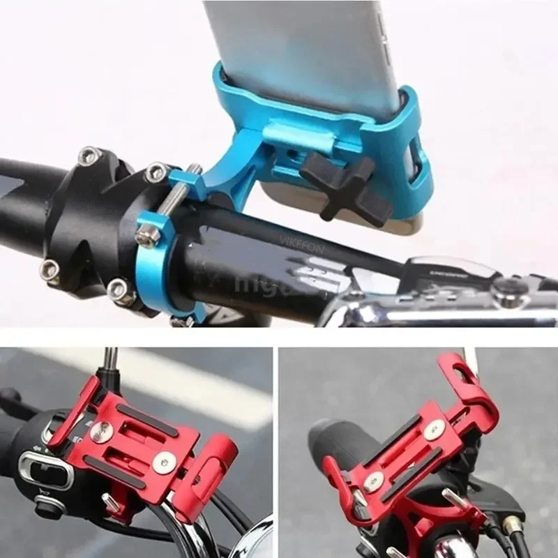 Soporte de teléfono para bicicleta y motocicleta, soporte antideslizante de aleación de aluminio con rotación de 360 grados, Clip GPS, soporte para teléfono de bicicleta para iPhone