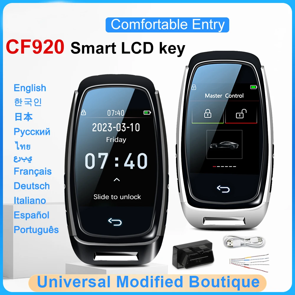 CF920 Modifizierte Universal-Fernbedienung Display Smart LCD Schlüssel Komfortable Eintrag Auto Lock Keyless Go Für Audi/BMW/Ford/Mazda/Toyota/KIA