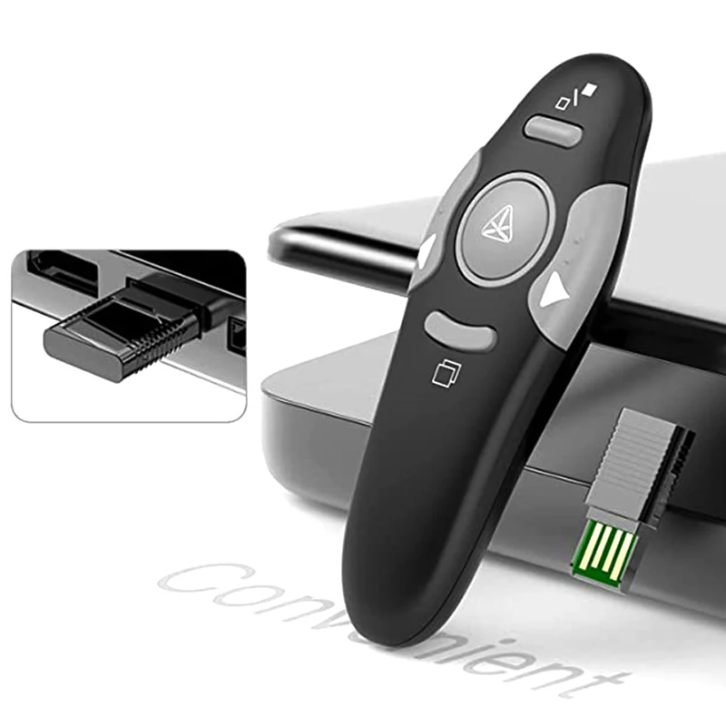 Presentazione Powerpoint USB Wireless da 2.4GHz PPT Flip Pen Pointer Clicker Presenter con telecomando a luce rossa per insegnante