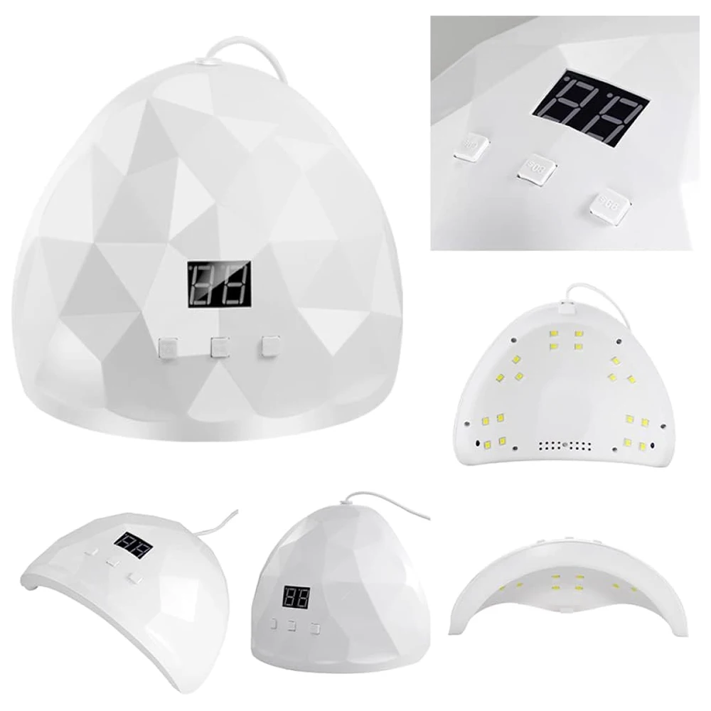 Lámpara de esmalte de uñas UV LULAA, lámpara de pulido de curado de Gel con tres modos de sincronización y modo de detección automática, adecuada para salón en casa