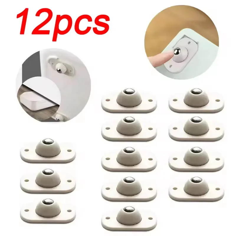 Ruedas para muebles, ruedas autoadhesivas de acero inoxidable para el hogar, rodamiento de carga de 360 grados, rueda Universal giratoria, 12 Uds.