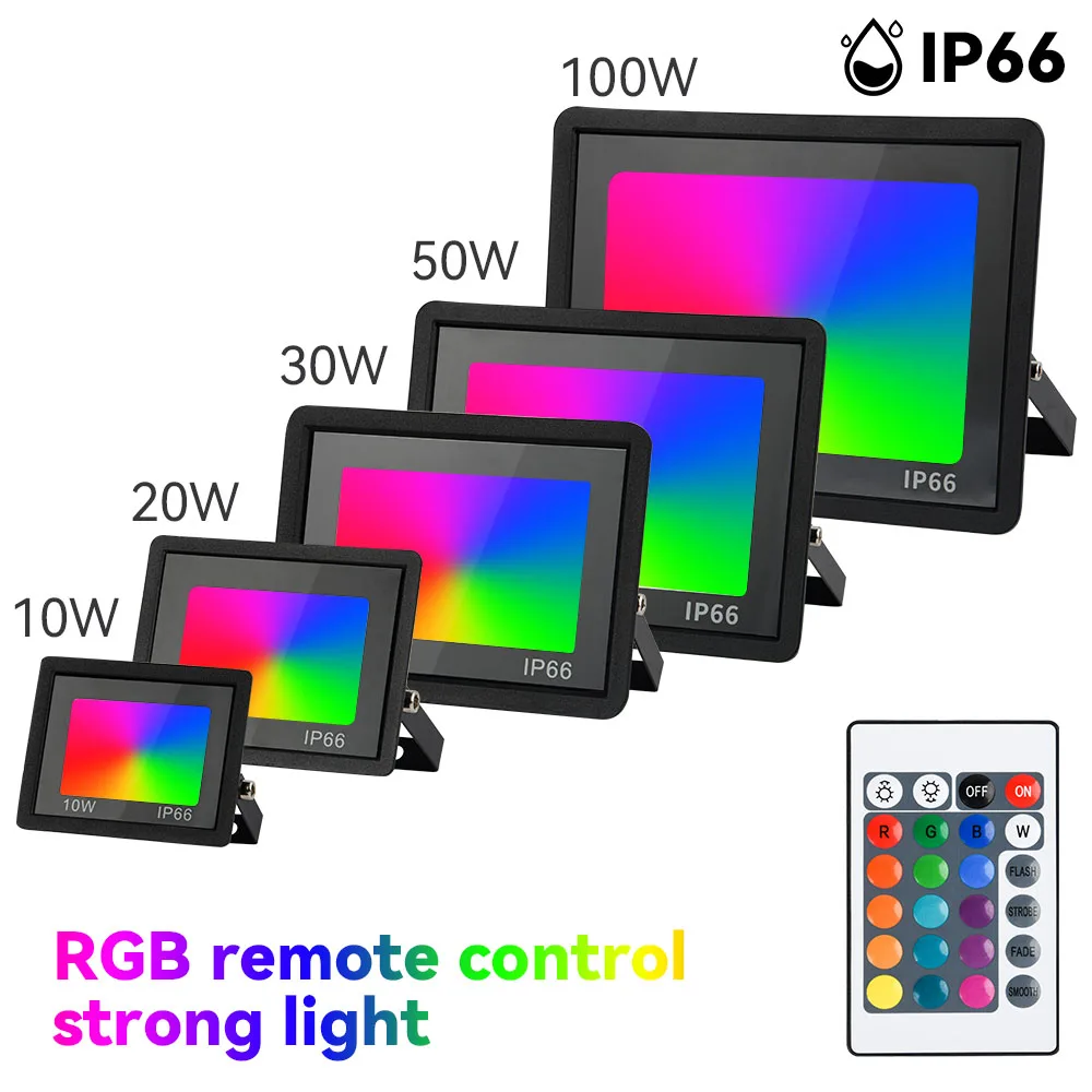RGB LED Flutlicht Reflektor Außenbeleuchtung 220V 30W 50W 100W IP66 Wasserdichte Outdoor RGB Strahler lampen Landschaft Beleuchtung