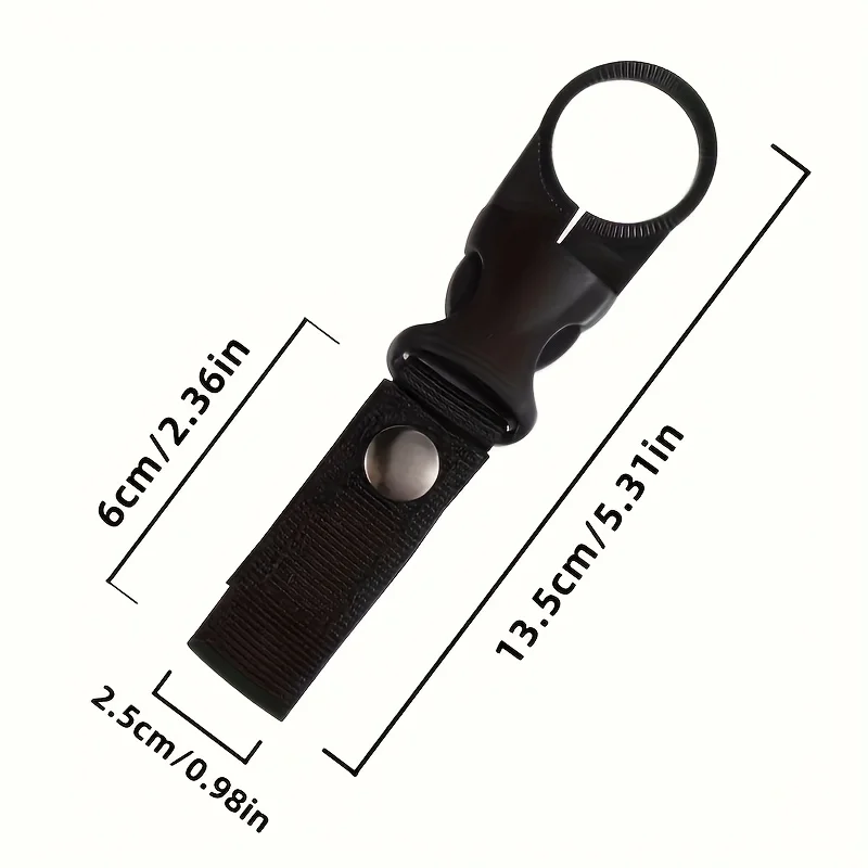 Clip per bottiglia d'acqua con gancio per fibbia in tessuto da 1 confezione - Nylon resistente con fibbia di sicurezza, multicolore opzionale, adatto per il campeggio,