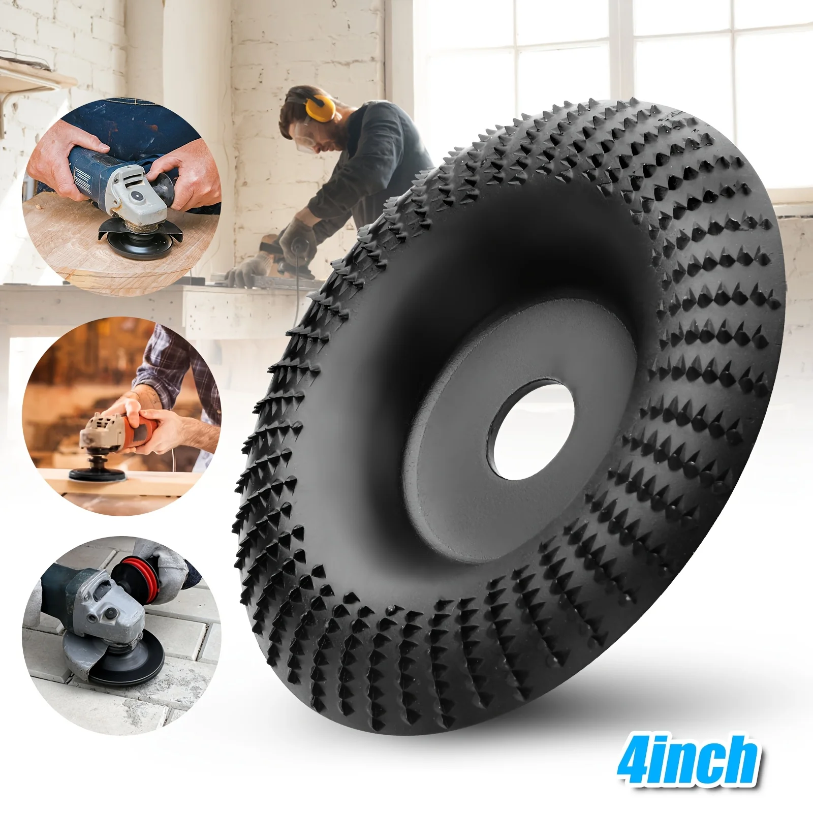 Quick-Shape Wood Grinder Wheel: Transform, Carve & Sand Effortlessly with Your Angle Grinder - Durable, Precision Tool for Woodw