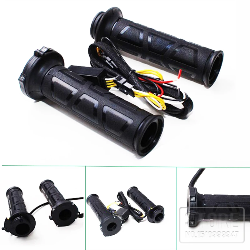Nowe uniwersalne motocyklowe podgrzewane uchwyty 22 mm Formowane uchwyty ATV Podgrzewacze Regulacja temperatury Gorąca kierownica