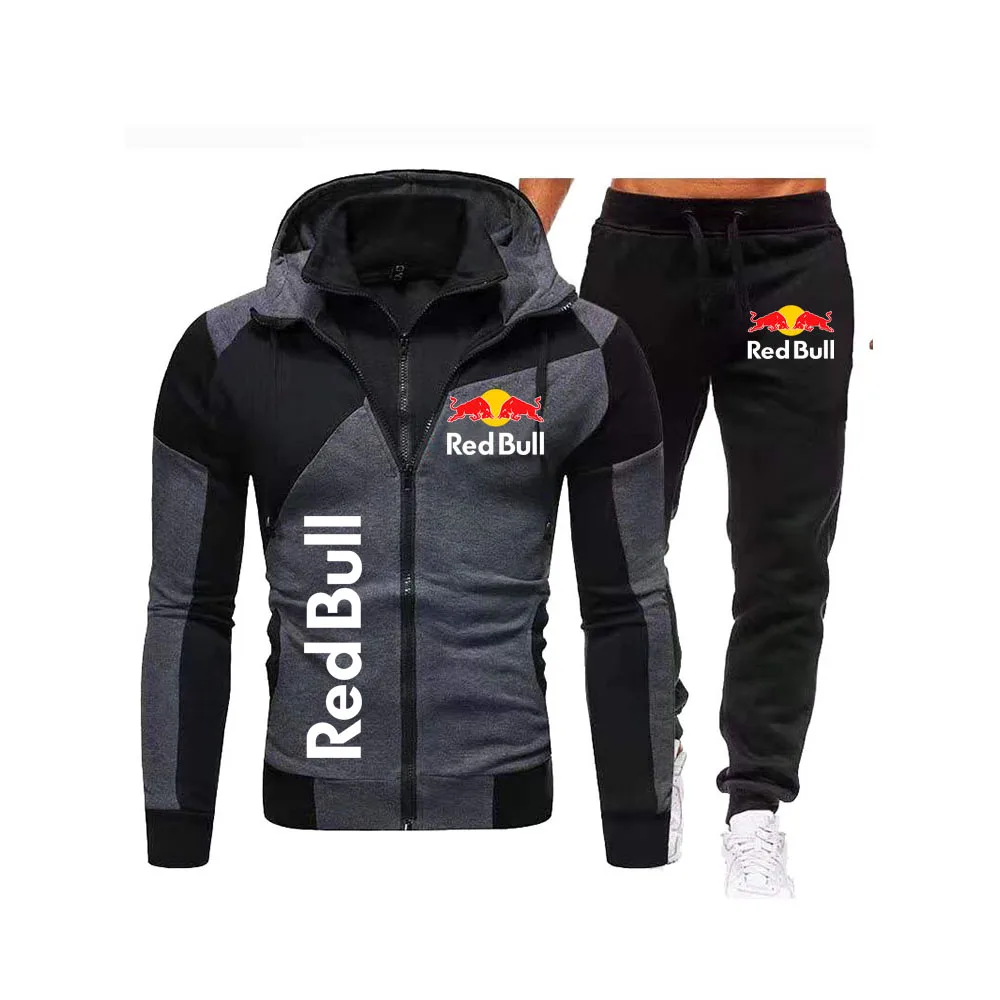 Sudadera con capucha Red Bull para hombre a la moda, conjunto para hombre para otoño 2025, conjunto para hombre, ropa deportiva para mujer, Sudadera con capucha + swe