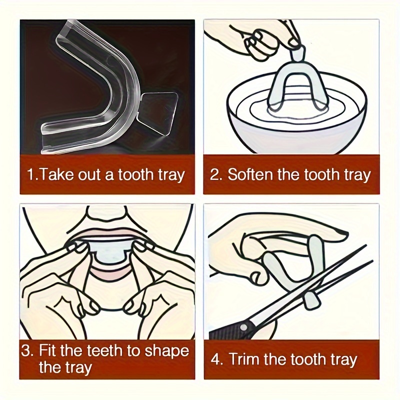 1-4pair Unisex Teeth Aligner Silicone Invisible Dental Orthopedic Tray for Whitening Straightening Nighttime Use Teeth Care Tool