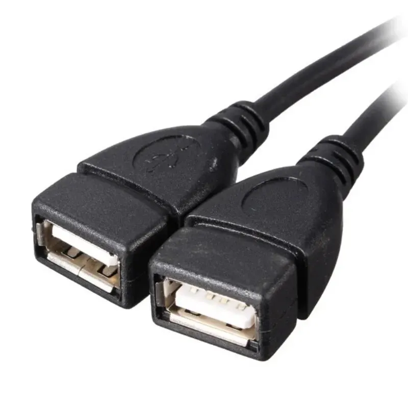 Cabo adaptador divisor duplo um a dois fêmea para usb 2 cabos de extensão de alimentação macho, cabo usb 2.0 de alta qualidade conveniência usb
