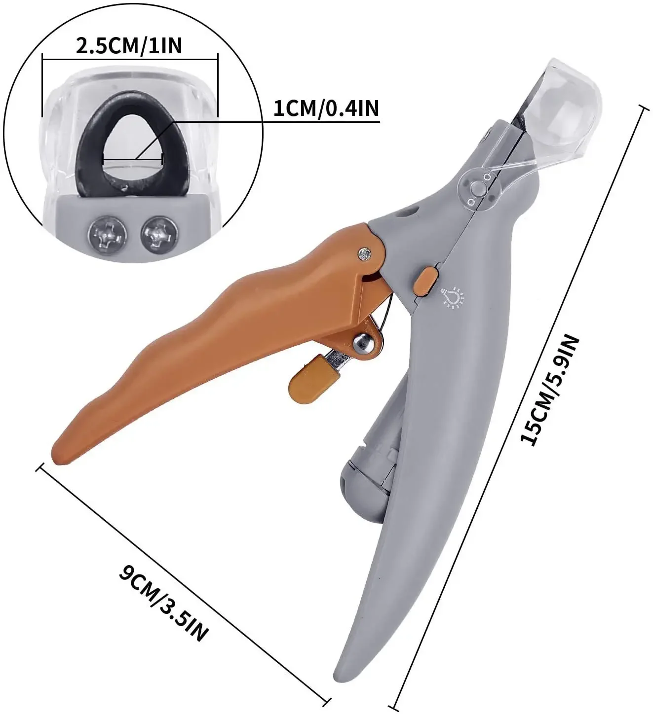 1 stuks verlichte LED-nagelknipper voor honden en katten - veilig en nauwkeurig trimmen - comfortabele grip voor verzorging