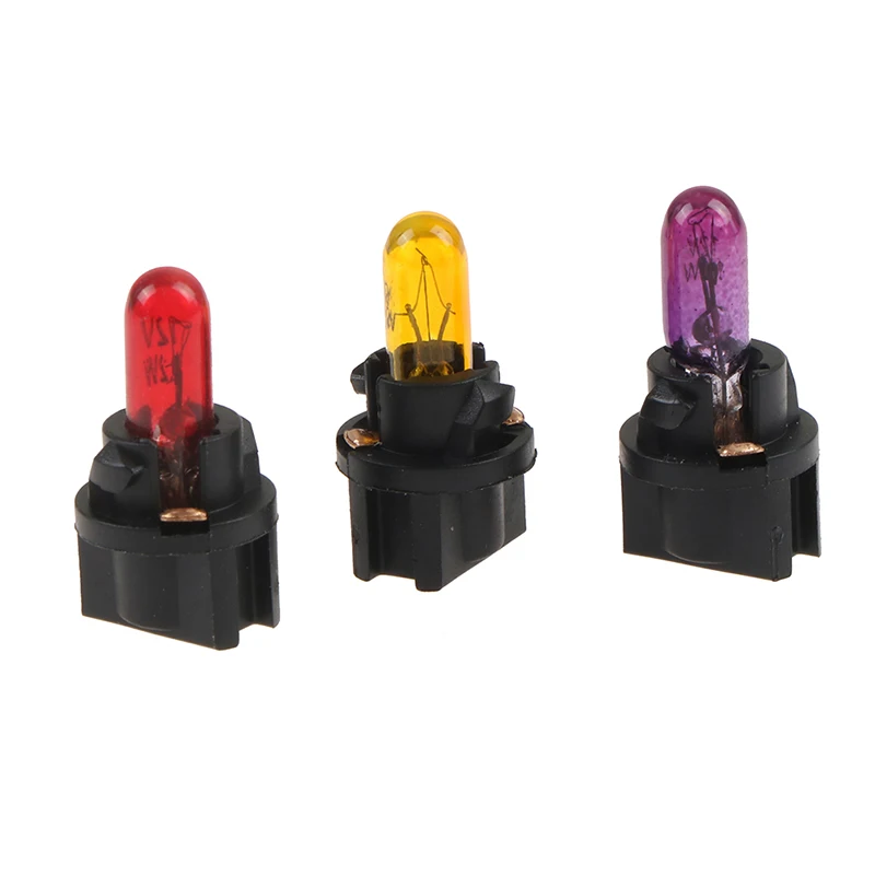 Luz LED T5 SMD para coche, diodo emisor de luz para automóvil, indicador de instrumentos, bombillas para salpicadero, lámpara indicadora Interior automática, 10 Uds.