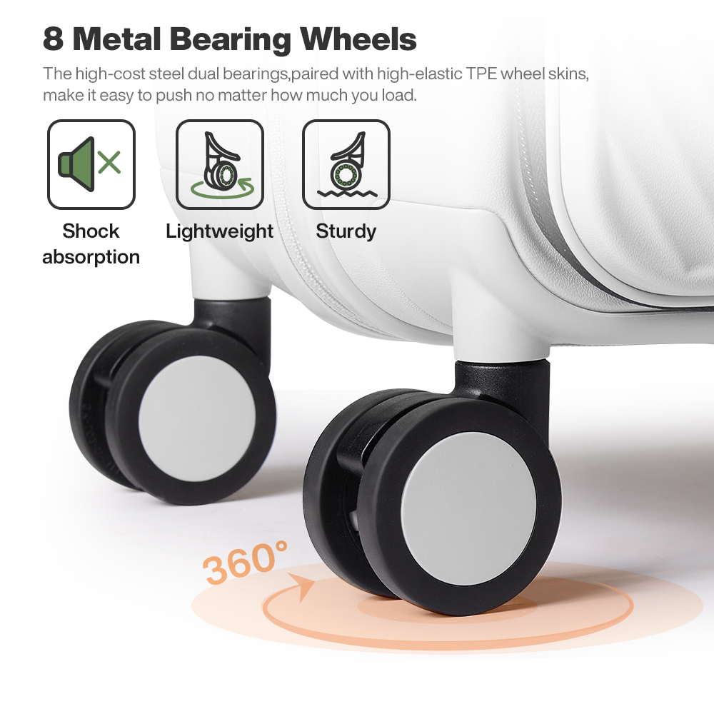 Mixi Uitbreidbare handbagage PC Harde koffer Topopening Rollende reiskoffers met spinnerwielen TSA-slot M9296