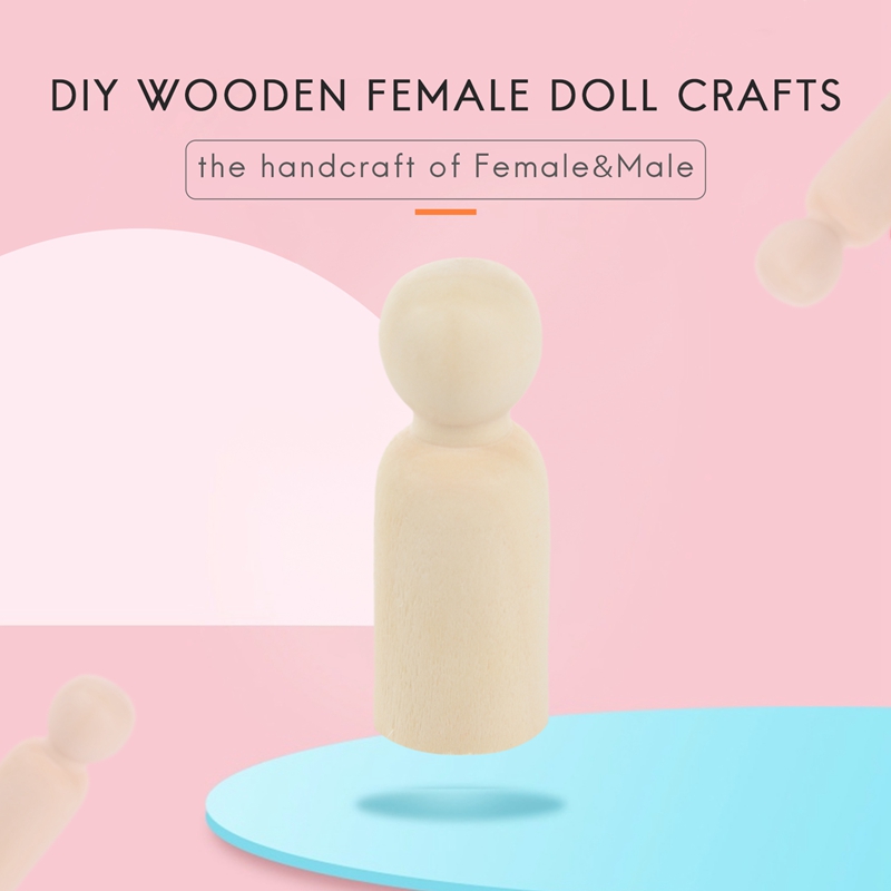 16 Stück Menschenformen, männliche und weibliche dekorative Holzpuppenmenschen, unvollendete Holzklammer-Puppenkörper, ideal für Kunst und Handwerk