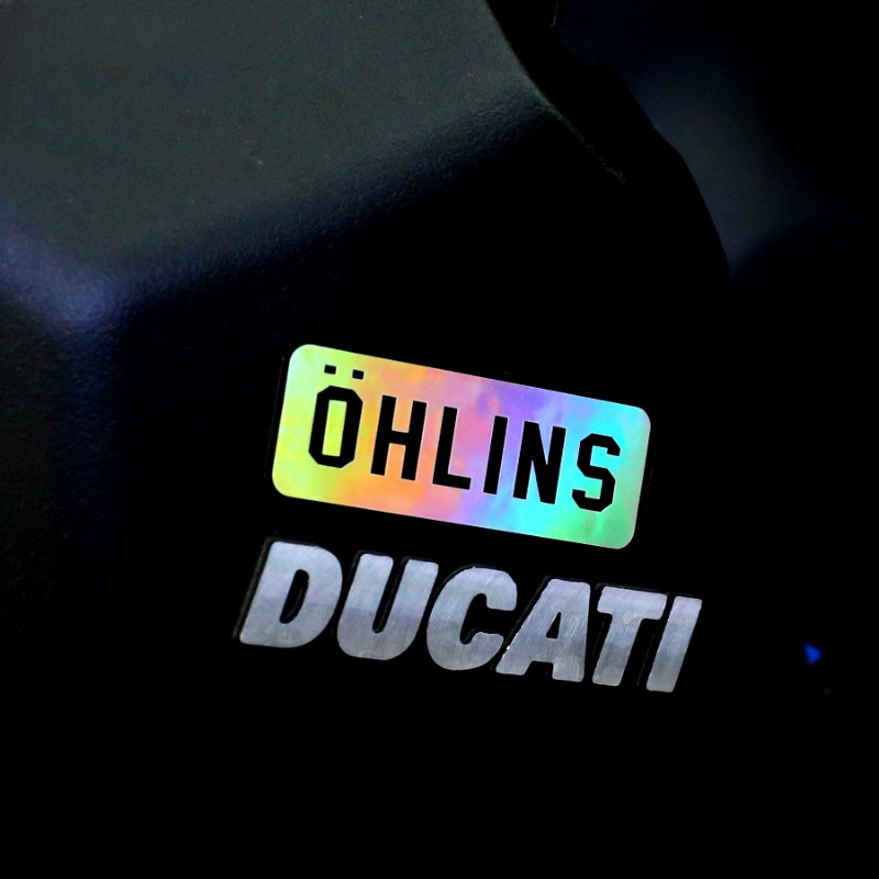 Motocicleta impermeável adesivos para moto OHLINS, amortecedor, protetor solar, corrida, tanque de combustível, capacete decalques, moto, 2pcs