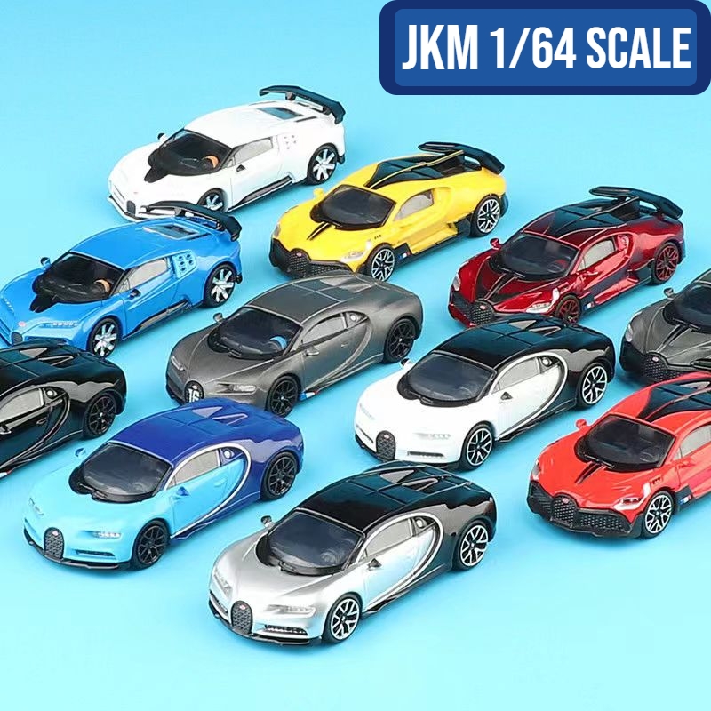 Bugatti Divo Chiron EB110 Centodieci La Voiture Noire, coche de juguete JKM, modelo en miniatura, ruedas gratis, regalo de colección de aleación fundida, 1/64